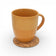 Dessous de verre rond en liège sous une tasse ocre — Viking, mise en situation, Portugal
