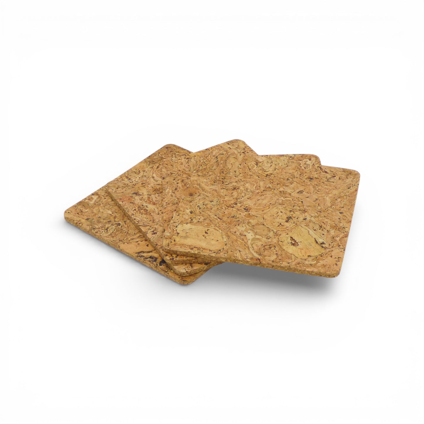Carré en liège dessous de verre Viking, texture naturelle avec design élégant, parfait pour protéger les surfaces.