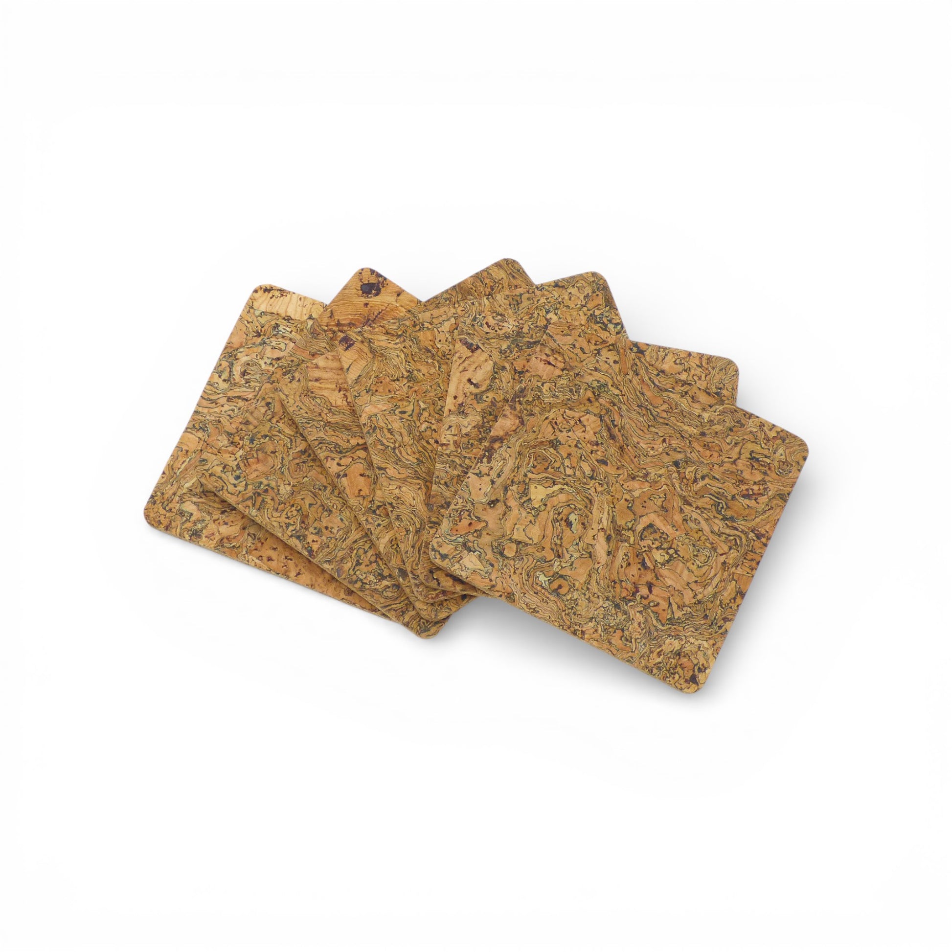 Carré en liège de Viking, dessous de verre avec texture naturelle, idéal pour protéger les surfaces des tasses et verres.