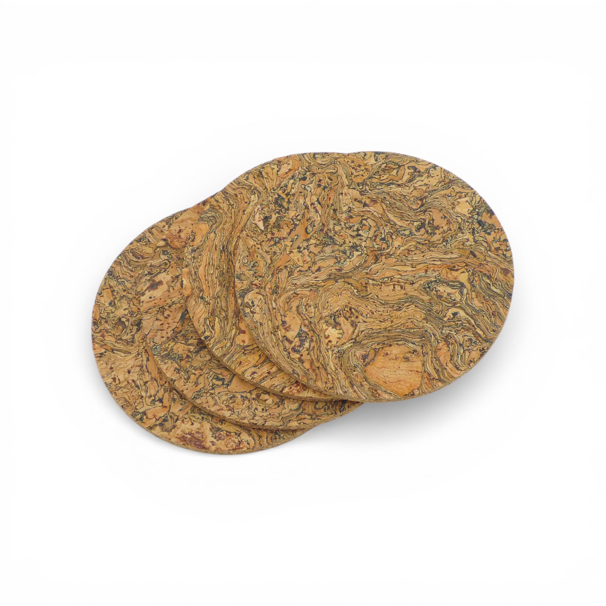 Cork coasters by Home & Liège featuring a Viking design, showcasing art de la table style and elegant craftsmanship.