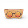 Étui à lunettes en liège imprimé lunettes rondes orangées — Artipel, zip orange, Portugal