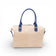 Dos d'un sac modulable en liège naturel — Artipel, anses bleu marine, attaches métal, Portugal