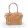 Sac boston en liège naturel face, anses rose poudré — Artipel, breloque poupée, Portugal