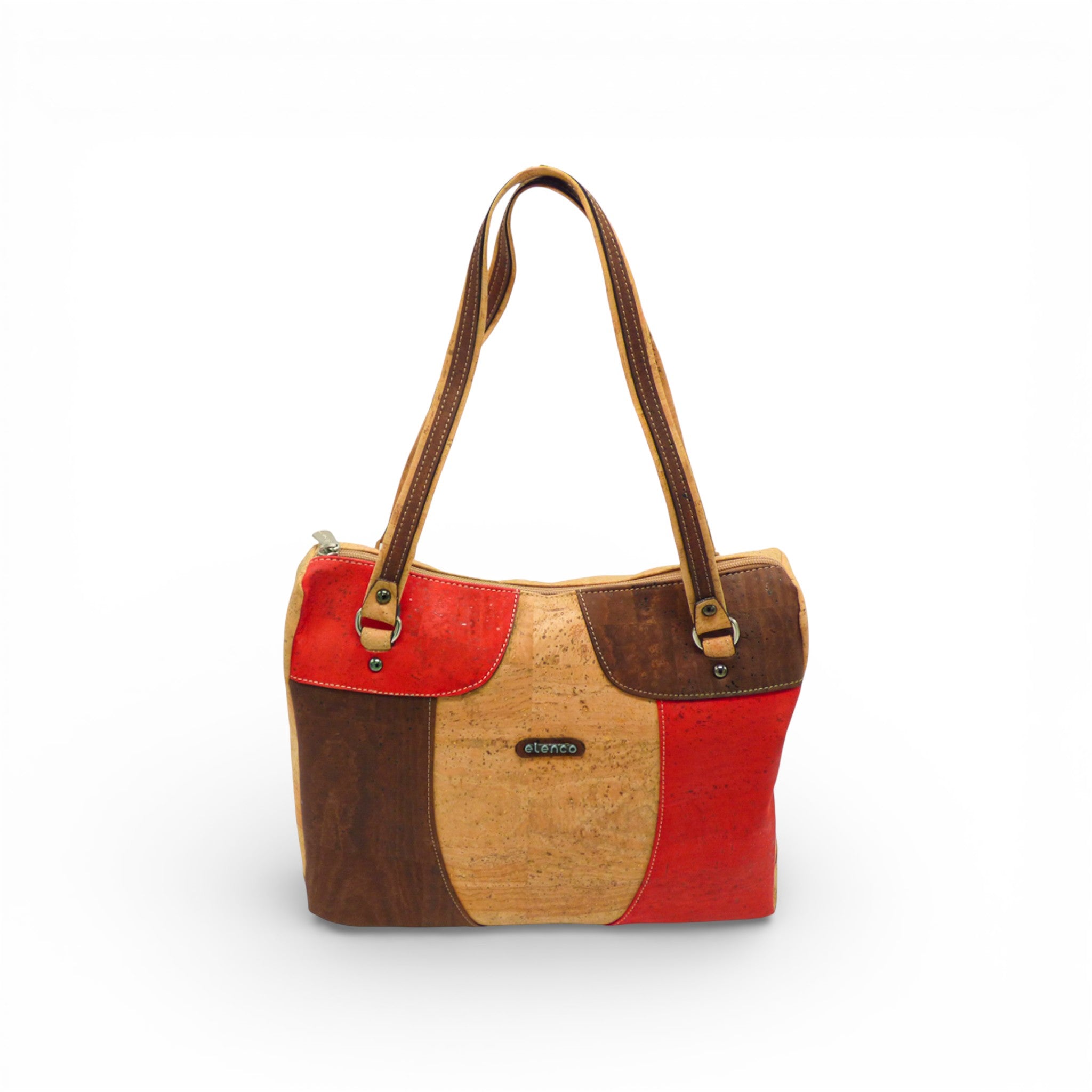 Sac cabas Odemira en liège d'Elenco, montrant le design élégant et les détails texturés du matériau naturel.