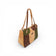 Sac cabas Odemira en liège multicolore naturel, vert et brun porté épaule — Elenco, Portugal