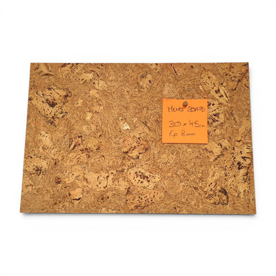 Tableau mémo en liège naturel 30x45 cm - coloris Naturel, grain brut, épaisseur 8 mm