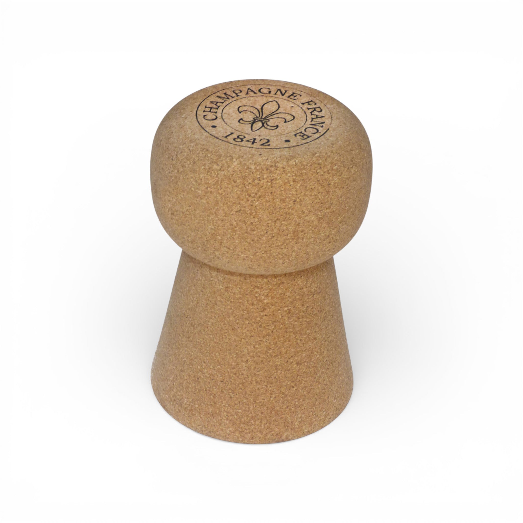 Tabouret en liège naturel de Viking, design Bouchon, artisanal, parfait comme table d'appoint.