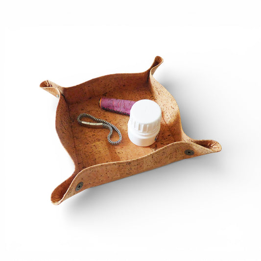 Vide Poche Carré Viking - Tissu-Liège - Organisateur d'Entrée