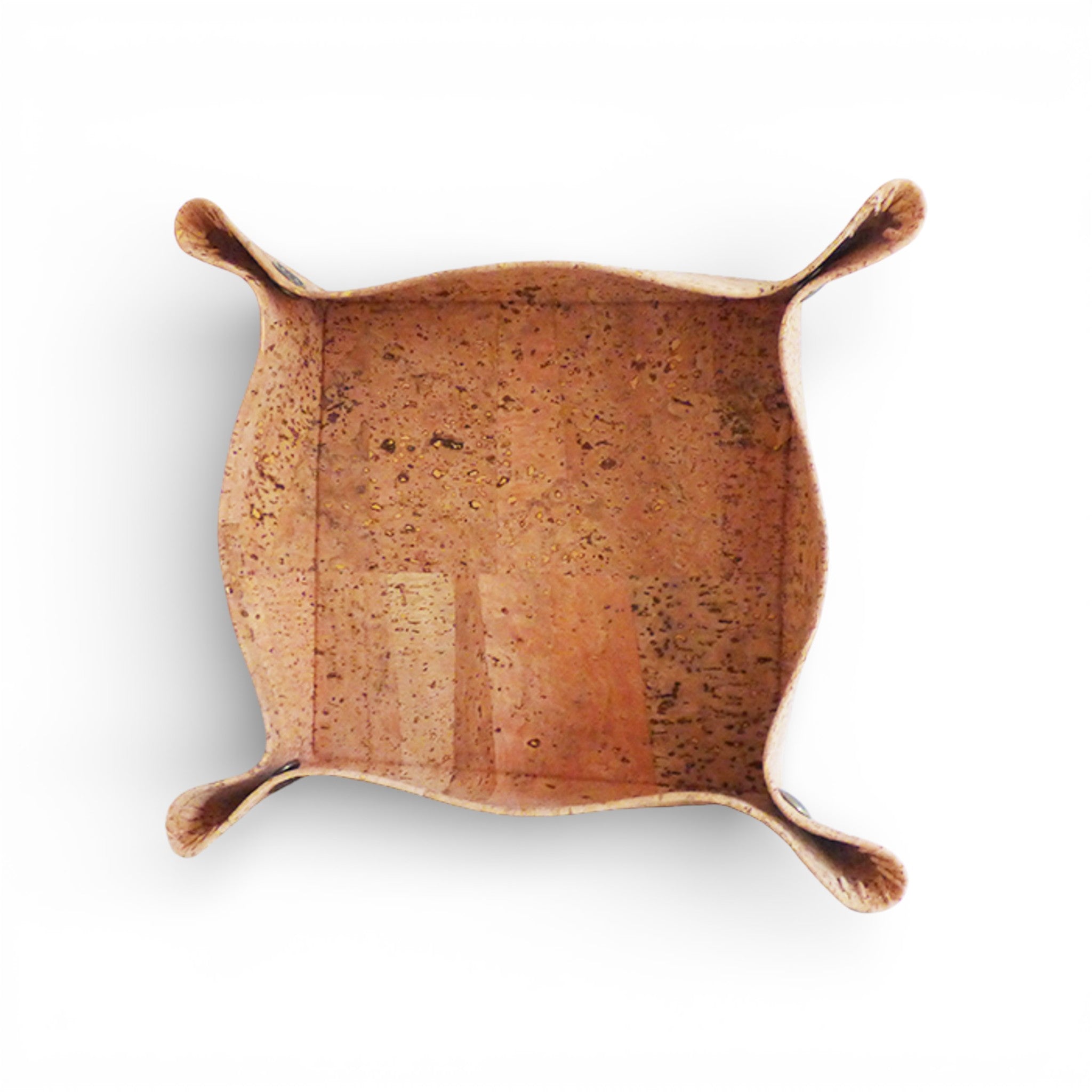 Carré Vide Poche en tissu-liège de Viking, élégant organisateur d'entrée avec design naturel et pratique.