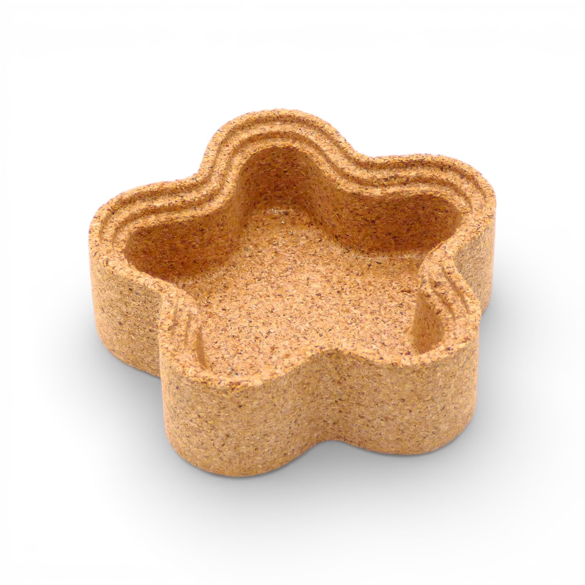 Petite boîte cubique en liège naturel "Fleur" de Valoris, idéale pour le rangement et la décoration de bureau.