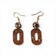 Pendantes liège caramel pailleté doré et disque léopard rose, cadeau femme original Portugal