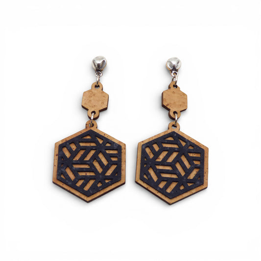 Boucles d'oreilles "Hexagone" Géométrique – Artipel