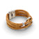 Bracelet multi-rangs en liège naturel clair — Cork Colors, médaillon argenté, fermoir acier, Portugal