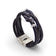 Bracelet multi-rangs en liège noir — Cork Colors, nœud central et médaillon argent, Portugal