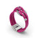 Bracelet multi-rangs en liège rose de trois quarts — Cork Colors, médaillon argent, Portugal