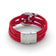 Bracelet multi-rangs en liège rouge — Cork Colors, médaillon central et perles argent, Portugal