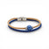 Bracelet duo en liège bleu et naturel, perle céramique bleue — Cork Colors, fermoir acier, Portugal