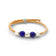 Cork Colors bracelet jonc fin perlé in blue, featuring pearls and a silver clasp, showcased on a neutral background.
