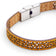 Bracelet geometrique liege jaune - motif frise antique - Cork Colors