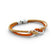 Orange infinity bracelet from Cork Colors featuring a silver clasp and a stylish cork design.