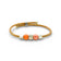 Delicate orange perlé bracelet by Cork Colors with a silver clasp, showcasing a minimalist design and natural cork material.