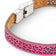Bracelet geometrique liege rose - frise gravee laser - Cork Colors Portugal