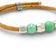 Turquoise Cork Colors bracelet with fine pearl detailing and silver clasp, showcasing a stylish and elegant design.