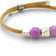 Violet perlé bracelet from Cork Colors with a silver clasp and a delicate, thin design.