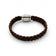 Bracelet rond tressé en liège brun foncé — Artipel, fermoir aimanté barillet, Portugal