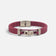 Manille acier sur un bracelet en liège rouge sombre, cadeau homme discret