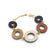 Bracelet liège texture marbrée bleu foncé et or, accesoire écolo femme