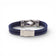 Dark blue marine knot bracelet for men with stainless steel details by Cork Colors.