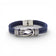 Dark blue marine knot bracelet for men, made of stainless steel and cork, by Cork Colors.