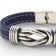 Dark blue marine knot stainless steel bracelet for men by Cork Colors, featuring a stylish cork design.