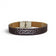 Bracelet large liege marron ajoure geometrique motif