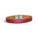 Bracelet large liege rouge motif ajoure geometrique