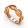Bracelet tressé plat en liège naturel multicolore — Cork Colors, fermoir métal blanchi, Portugal