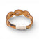 Vue de face d'un bracelet tressé en liège naturel à motifs bleus — Cork Colors, fermoir métal, Portugal