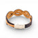 Bracelet tressé plat bicolore en liège aubergine doré et naturel — Cork Colors, fermoir métal, Portugal