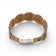 Bracelet manchette Rosace de profil — liège souple et fermoir acier inox