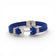 Bracelet homme cordon de liège bleu roi à ancre marine acier — Cork Colors, Portugal