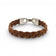 Brown flat braided cork bracelet for men by Artipel, perfect for casual or festive occasions.