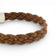Brown braided cork bracelet for men by Artipel, showcasing a stylish and eco-friendly design.
