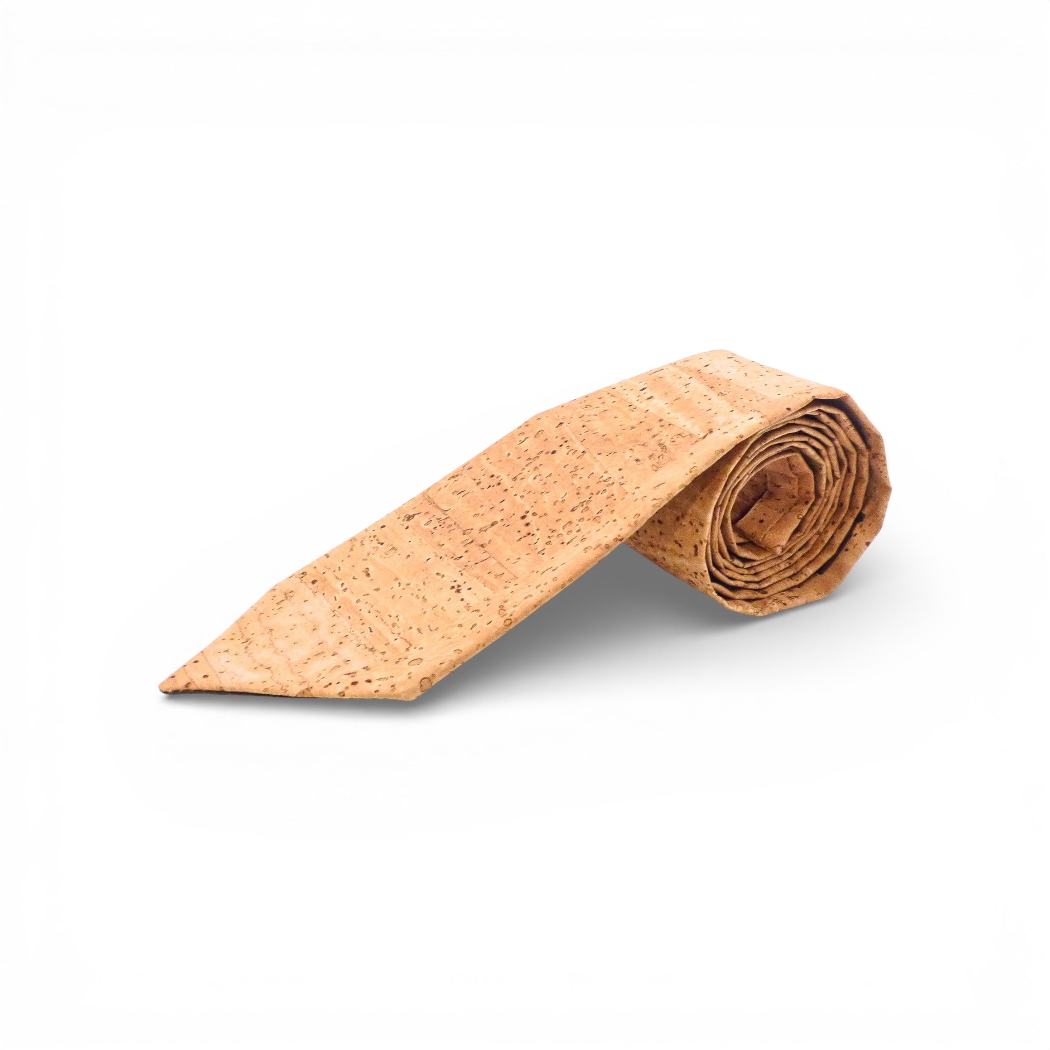Elegant cork cravate accessory by Montado, showcasing a textured design and natural tones.