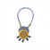 Collier attrape-rêve ajouré bleu et doré — Artipel, croissant et pampilles, cordon bleu, Portugal