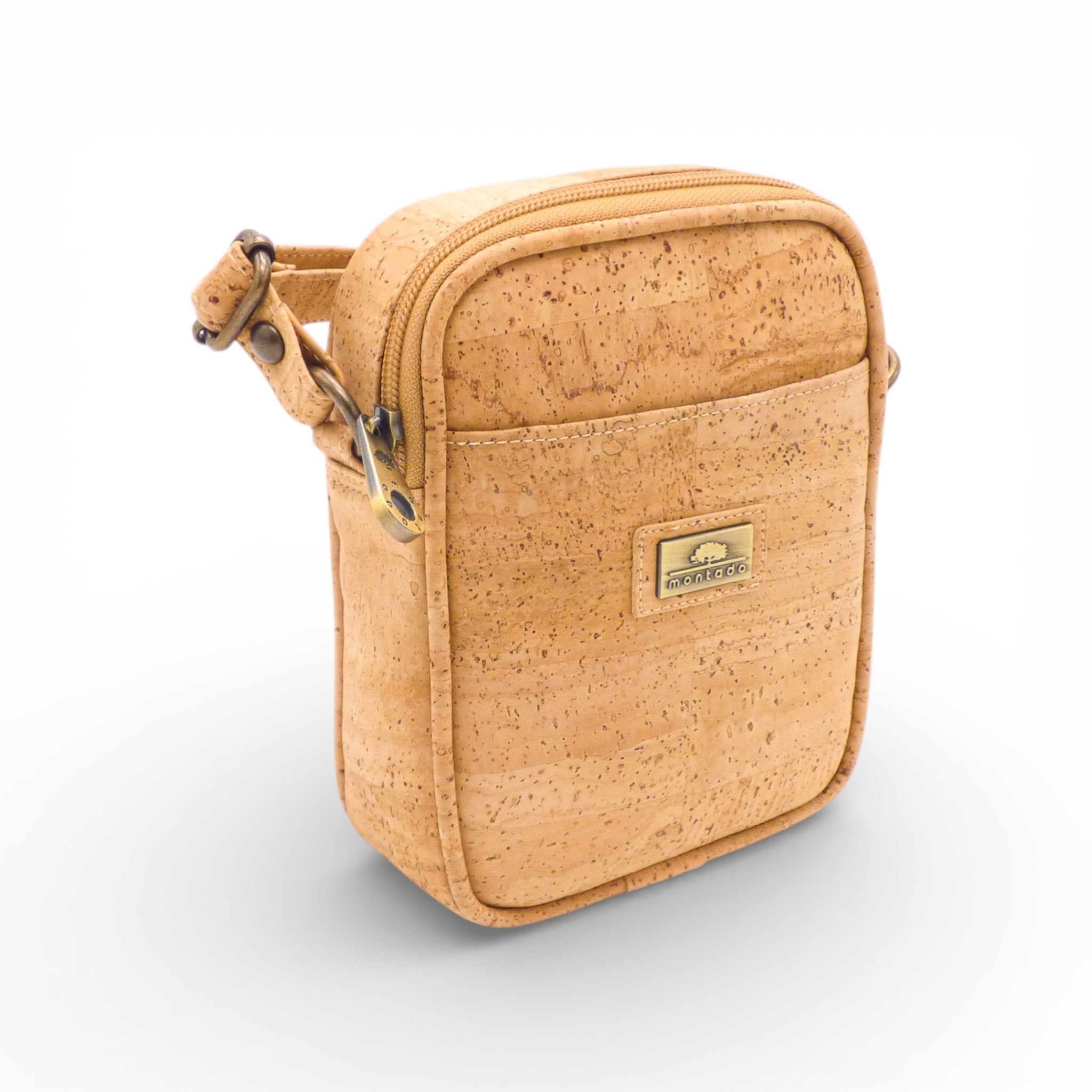 Mini Sacoche Homme "L'Essentiel" by Montado, showing a stylish men's bag with a sleek design and unique texture.