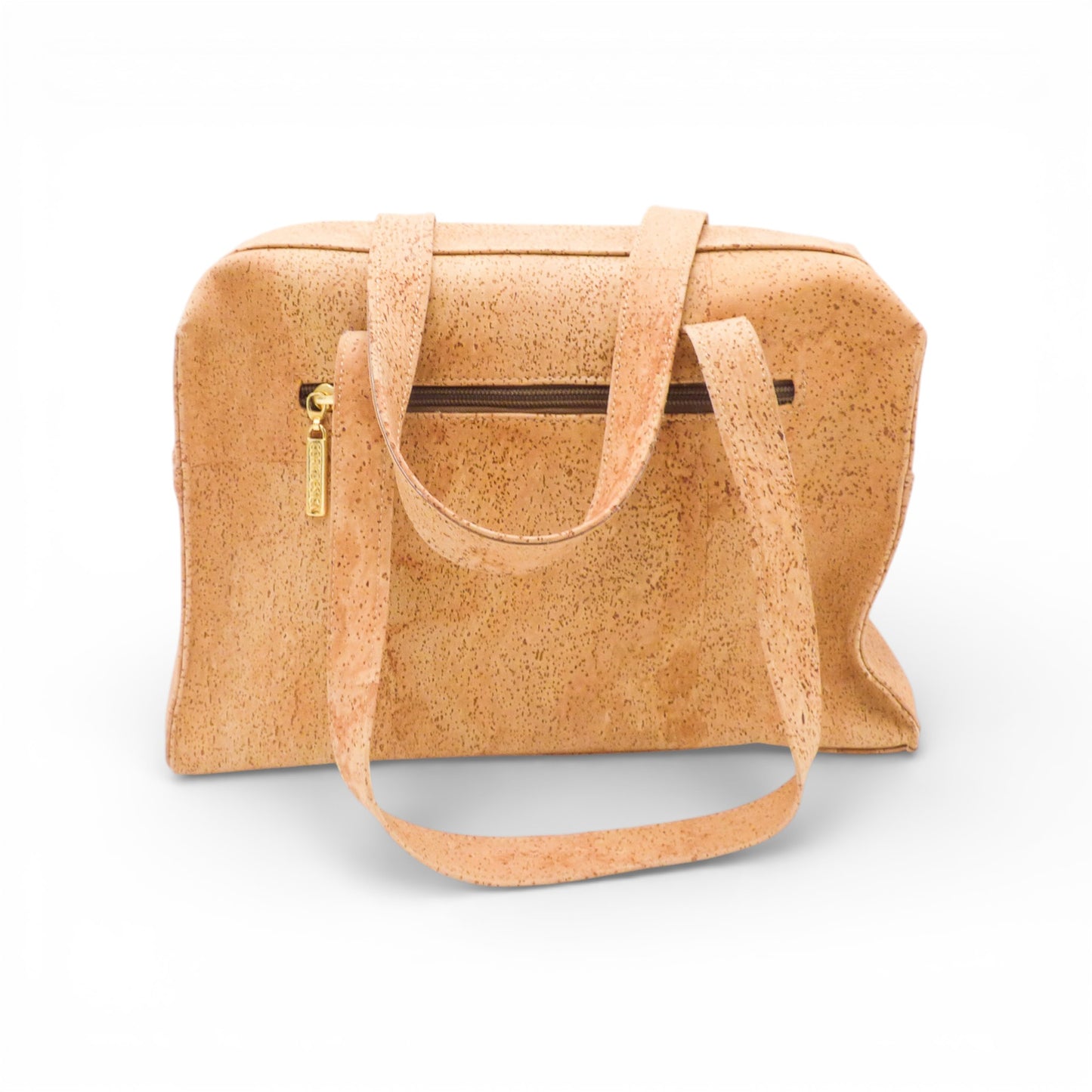 Sac à main et épaule en liège de Cork Design, avec texture naturelle et bandoulière élégante.