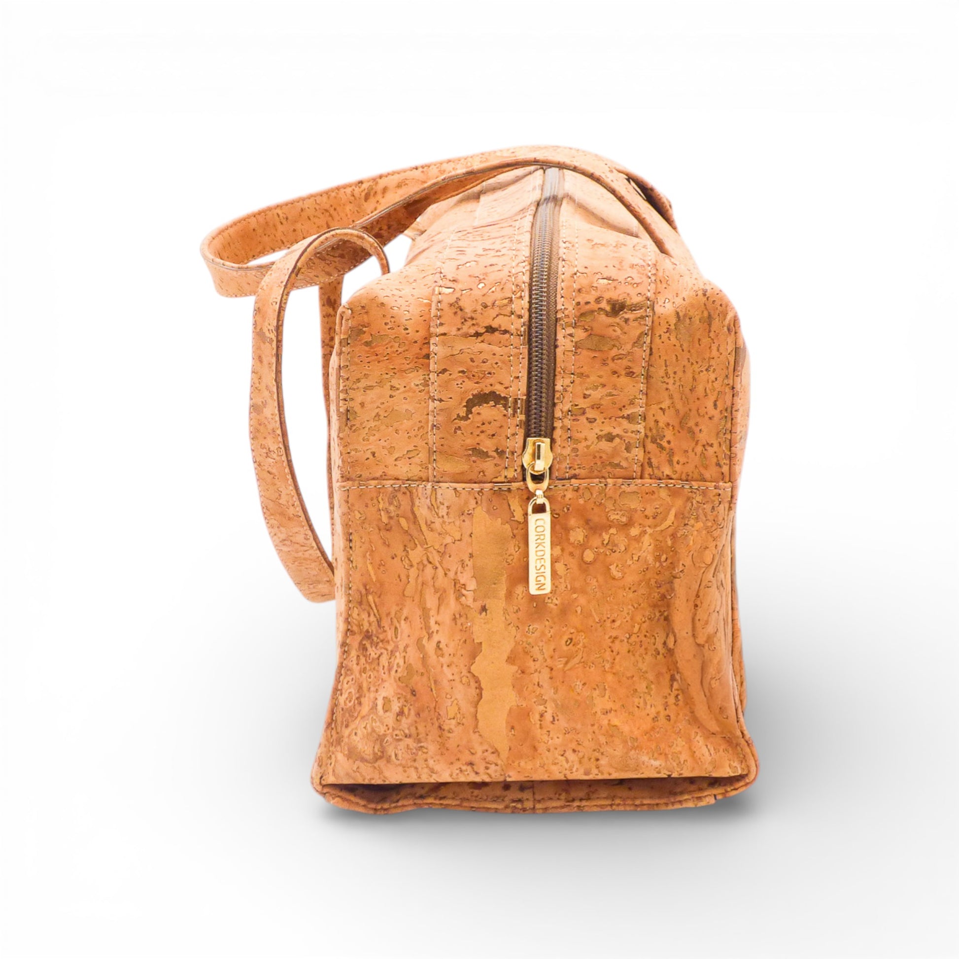 Sac à main et épaule en liège de Cork Design, présentant un élégant design en liège avec des anses confortables.