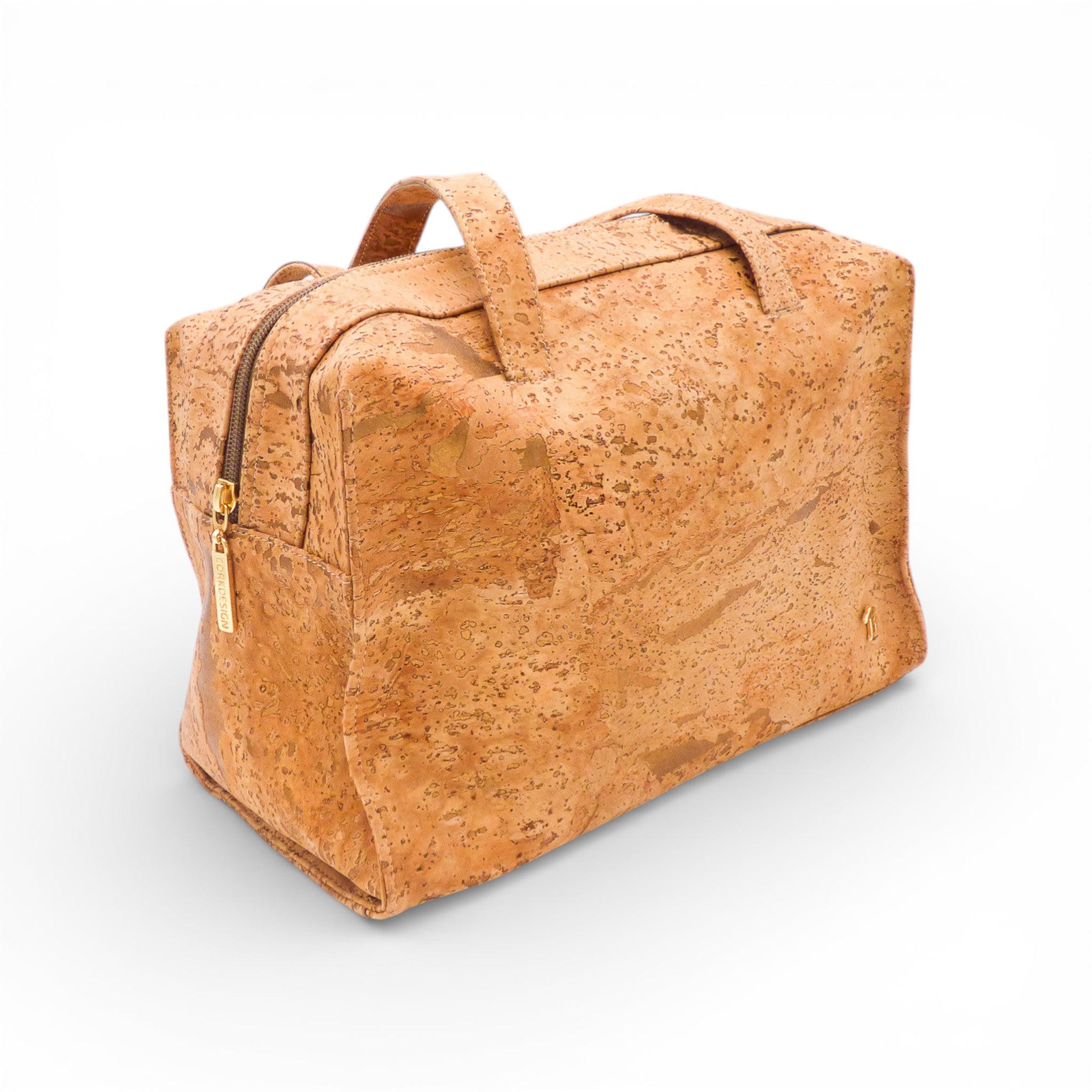 Sac à main et épaule en liège de Cork Design, montrant le motif naturel et la texture unique du matériau durable.