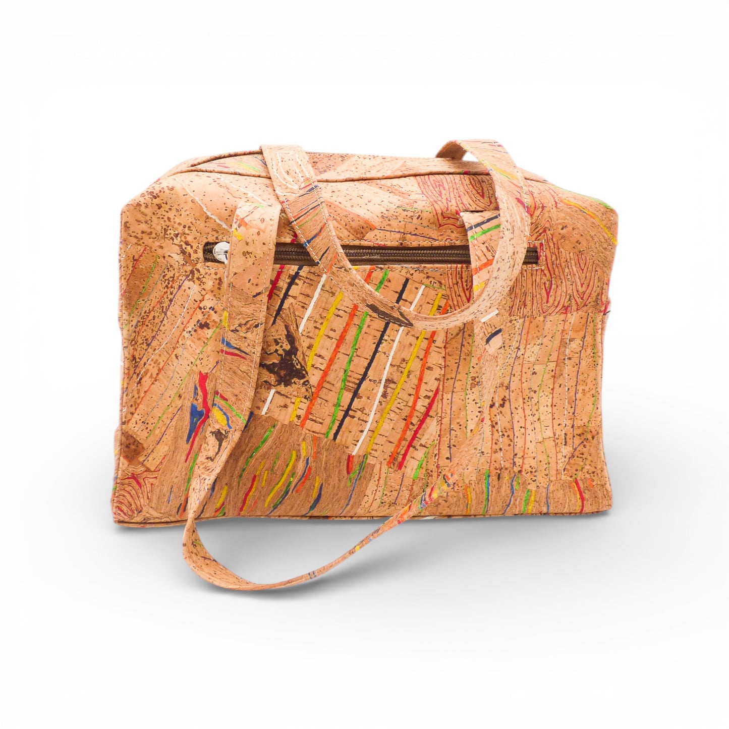 Sac à main et épaule en liège de Cork Design, montrant le design naturel et la texture unique du matériau.